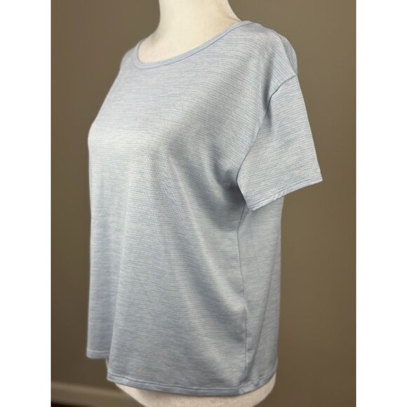 NEW Under Armour Womens HeatGear Loose Fit Blue T-Shirt Open Back Design Size S - Picture 4 of 6